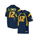 West Virginia Mountaineers Geno Smith #12 College Football Mesh Jersey - Navy Blue