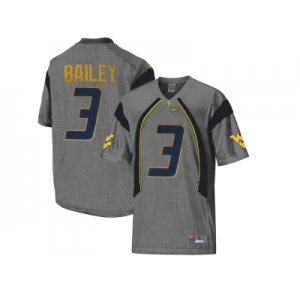 West Virginia Mountaineers Stedman Bailey #3 College Football Mesh Jersey - Grey