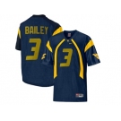 West Virginia Mountaineers Stedman Bailey #3 College Football Mesh Jersey - Navy Blue