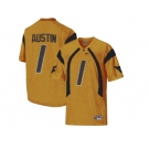 West Virginia Mountaineers Tavon Austin #1 College Football Mesh Jersey - Gold