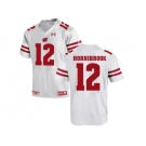 2016 Men's UA Wisconsin Badgers Alex Hornibrook #12 College Football Jersey - White