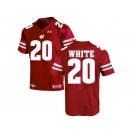 2016 Men's UA Wisconsin Badgers James White #20 College Football Jersey - Red