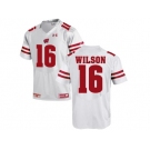 2016 Men's UA Wisconsin Badgers Russell Wilson #16 College Football Jersey - White