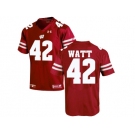 2016 Men's UA Wisconsin Badgers T.J Watt #42 College Football Jersey - Red