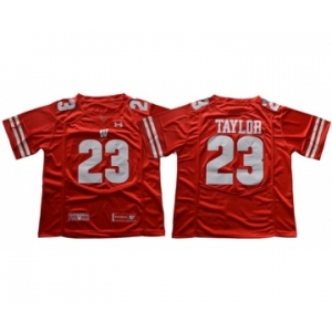 Badgers #23 Jonathan Taylor Red Under Armour Stitched NCAA Jersey