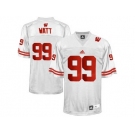 Men's Wisconsin Badgers J.J Watt #99 College Football Jersey - White