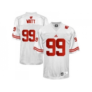 Men's Wisconsin Badgers J.J Watt #99 College Football Jersey - White