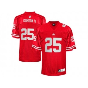 Men's Wisconsin Badgers Melvin Gordon III #25 College Football Jersey - Red