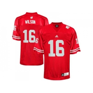 Men's Wisconsin Badgers Russell Wilson #16 College Football Jersey - Red