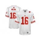 Men's Wisconsin Badgers Russell Wilson #16 College Football Jersey - White