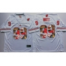 Wisconsin Badgers #99 J.J. Watt White Player Fashion Stitched NCAA Jersey