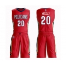 Youth New Orleans Pelicans #20 Nicolo Melli Swingman Red Basketball Suit Jersey Statement Edition