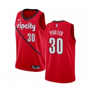 Youth Nike Portland Trail Blazers #30 Terry Porter Red Swingman Jersey - Earned Edition