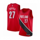 Youth Portland Trail Blazers #27 Jusuf Nurkic Swingman Red Finished Basketball Jersey - Statement Edition