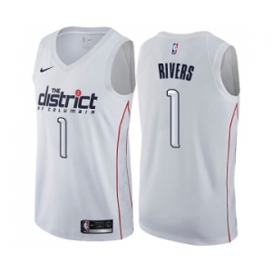 Youth Nike Washington Wizards #1 Austin Rivers Swingman White NBA Jersey - City Edition