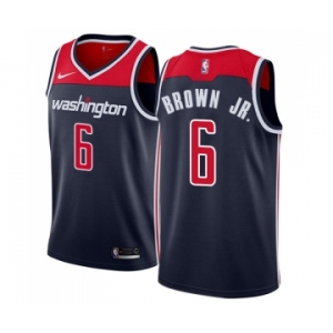 Youth Nike Washington Wizards #6 Troy Brown Jr. Swingman Navy Blue NBA Jersey Statement Edition