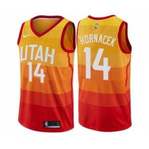 Youth Nike Utah Jazz #14 Jeff Hornacek Swingman Orange NBA Jersey - City Edition