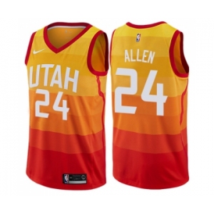 Youth Nike Utah Jazz #24 Grayson Allen Swingman Orange NBA Jersey - City Edition