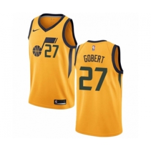 Youth Nike Utah Jazz #27 Rudy Gobert Swingman Gold NBA Jersey Statement Edition