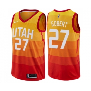 Youth Nike Utah Jazz #27 Rudy Gobert Swingman Orange NBA Jersey - City Edition