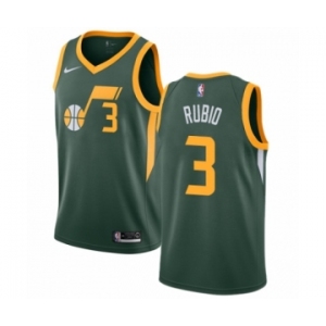 Youth Nike Utah Jazz #3 Ricky Rubio Green Swingman Jersey - Earned Edition