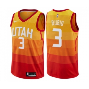Youth Nike Utah Jazz #3 Ricky Rubio Swingman Orange NBA Jersey - City Edition
