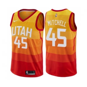 Youth Nike Utah Jazz #45 Donovan Mitchell Swingman Orange NBA Jersey - City Edition