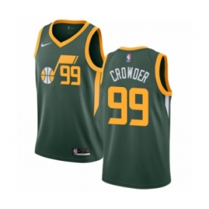 Youth Nike Utah Jazz #99 Jae Crowder Green Swingman Jersey - Earned Edition