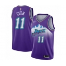 Youth Utah Jazz #11 Dante Exum Swingman Purple Hardwood Classics Basketball Jersey
