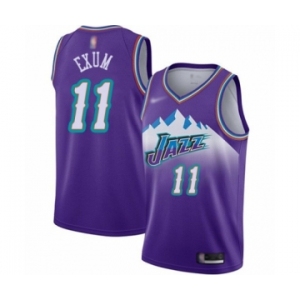 Youth Utah Jazz #11 Dante Exum Swingman Purple Hardwood Classics Basketball Jersey