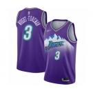 Youth Utah Jazz #3 Justin Wright-Foreman Swingman Purple Hardwood Classics Basketball Jersey