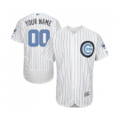 Men's Majestic Chicago Cubs Customized Authentic White 2016 Father's Day Fashion Flex Base MLB Jersey