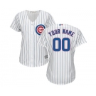 Women's Majestic Chicago Cubs Customized Authentic White Home Cool Base MLB Jersey