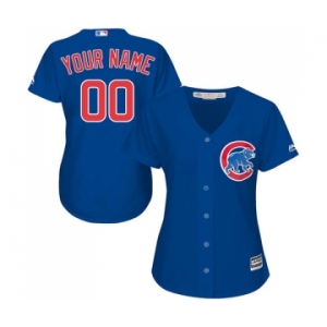 Women's Majestic Chicago Cubs Customized Replica Royal Blue Alternate Cool Base MLB Jersey