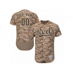Men's Majestic Cincinnati Reds Customized Camo Flexbase Authentic Collection MLB Jersey