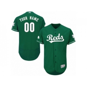 Men's Majestic Cincinnati Reds Customized Green Celtic Flexbase Authentic Collection MLB Jersey