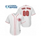 Youth Majestic Cincinnati Reds Customized Replica White Home Cool Base MLB Jersey