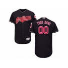 Men's Majestic Cleveland Indians Customized Navy Blue Flexbase Authentic Collection MLB Jersey