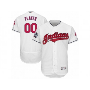 Men's Majestic Cleveland Indians Customized White 2016 World Series Bound Flexbase Authentic Collection MLB Jersey