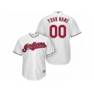 Women's Majestic Cleveland Indians Customized Authentic White Home Cool Base MLB Jersey