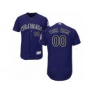 Men's Majestic Colorado Rockies Customized Purple Flexbase Authentic Collection MLB Jersey