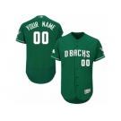 Men's Majestic Arizona Diamondbacks Customized Green Celtic Flexbase Authentic Collection MLB Jersey