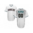 Men's Majestic Arizona Diamondbacks Customized Replica White Capri Cool Base MLB Jersey