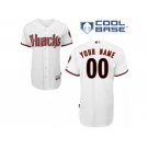 Women's Majestic Arizona Diamondbacks Customized Authentic White Home Cool Base MLB Jersey