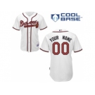 Coustom Atlanta Braves Jersey White Home Cool Base Baseball