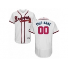 Men's Majestic Atlanta Braves Customized White Flexbase Authentic Collection MLB Jersey