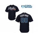 Women's Majestic Atlanta Braves Customized Replica Blue Alternate Road Cool Base MLB Jersey