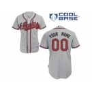 Women's Majestic Atlanta Braves Customized Replica Grey Road Cool Base MLB Jersey