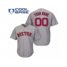 Youth Majestic Boston Red Sox Customized Replica Grey Road Cool Base MLB Jersey