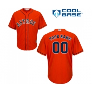 Men's Houston Astros Customized Replica Orange Alternate Cool Base Baseball Jersey